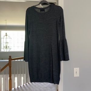 Gray sweater dress